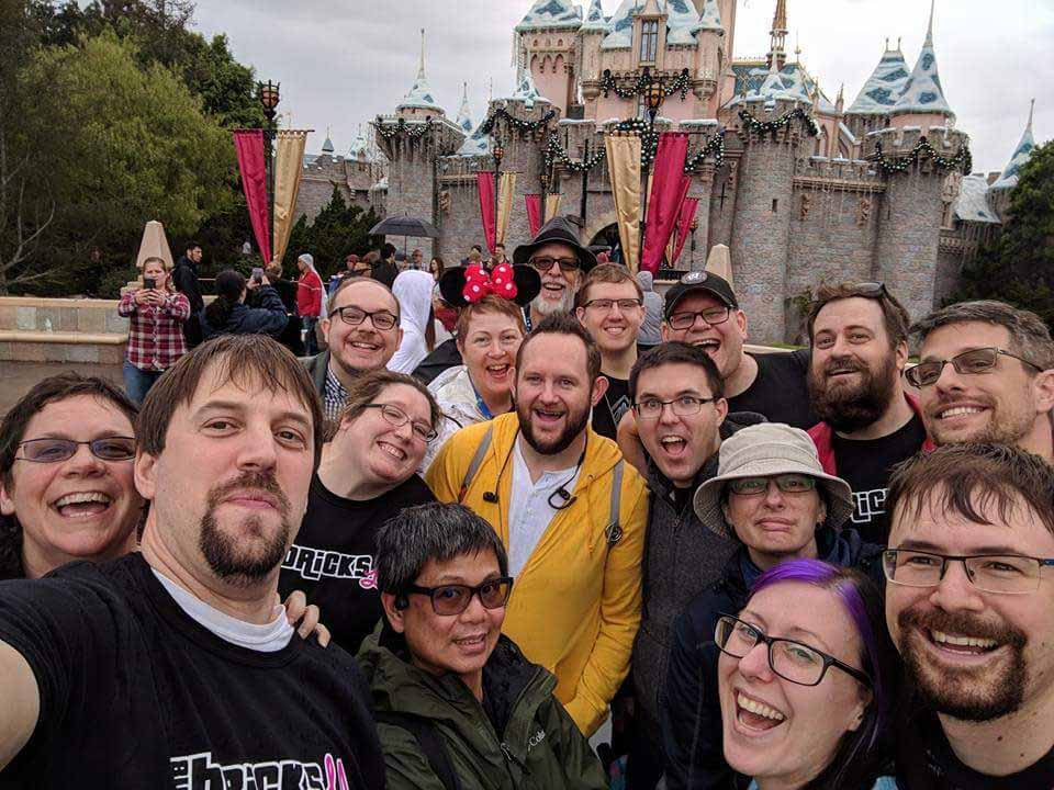 Folks from BricksLA and SEALUG pose for a group selfie